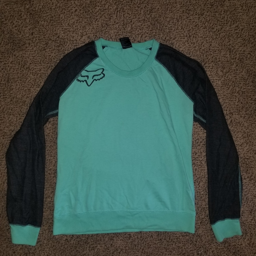 Fox racing mint green sweatshirt size XL